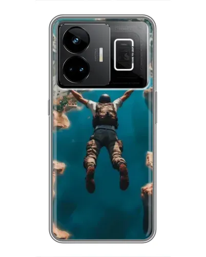 Чехол для Realme GT3 с картинкой «PUBG — свободное падение»