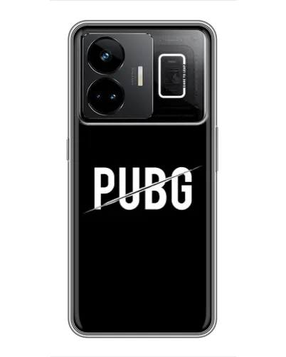 Чехол для Realme GT3 с картинкой «PUBG — белый логотип»