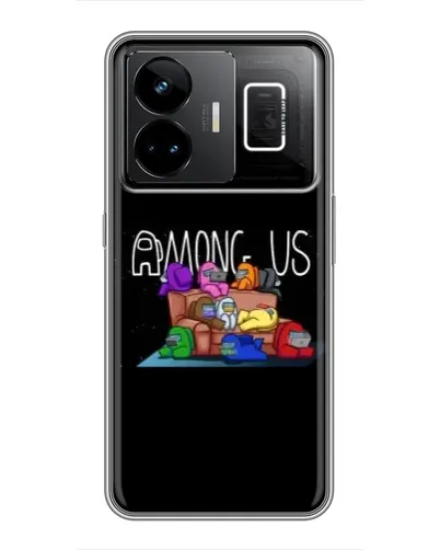 Чехол для Realme GT3 с картинкой «Логотип Among Us»