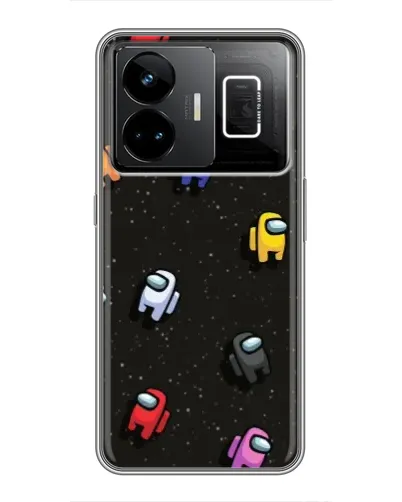 Чехол для Realme GT3 с картинкой «Космический паттерн Among Us»