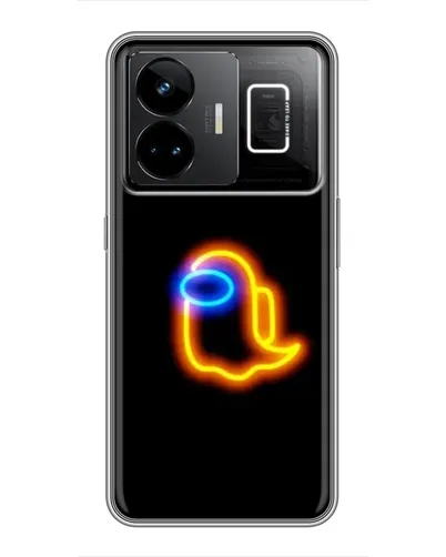 Чехол для Realme GT3 с картинкой «Among Us неоновое сияние»