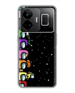 Чехол для Realme GT3 с картинкой «Команда Among Us»