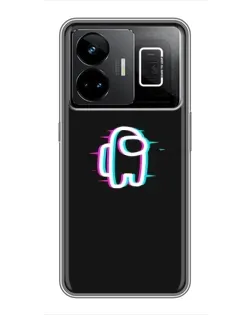 Чехол для Realme GT3 с картинкой «Among Us неон»