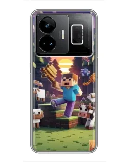 Чехол для Realme GT3 с картинкой «Стив на ферме» Чехол для Realme GT3 с картинкой «Стив на ферме»
