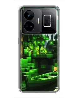 Чехол для Realme GT3 с картинкой «Minecraft лесной пейзаж» Чехол для Realme GT3 с картинкой «Minecraft лесной пейзаж»