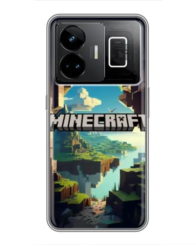 Чехол для Realme GT3 с картинкой «Пещера Майнкрафт»