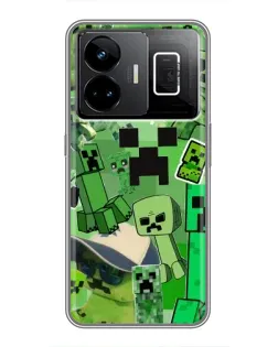 Чехол для Realme GT3 с картинкой «Криперы Minecraft» Чехол для Realme GT3 с картинкой «Криперы Minecraft»
