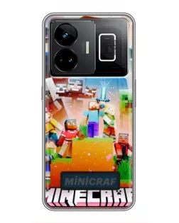 Чехол для Realme GT3 с картинкой «Minecraft герои игры» Чехол для Realme GT3 с картинкой «Minecraft герои игры»
