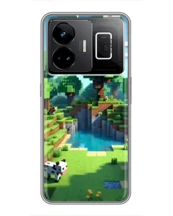 Чехол для Realme GT3 с картинкой «Minecraft летний день»