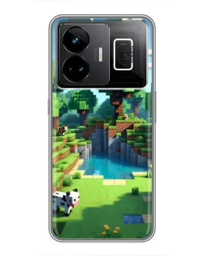 Чехол для Realme GT3 с картинкой «Minecraft летний день»
