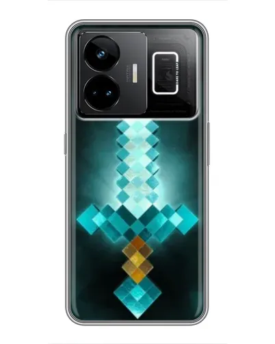 Чехол для Realme GT3 с картинкой «Алмазный меч неон»