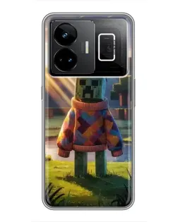 Чехол для Realme GT3 с картинкой «Крипер в свитере»