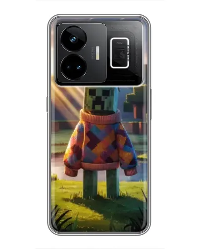 Чехол для Realme GT3 с картинкой «Крипер в свитере»
