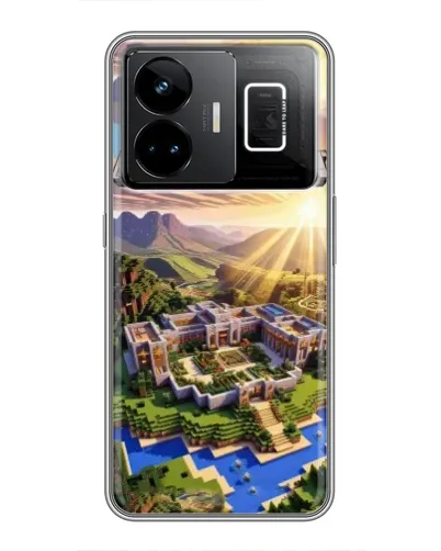 Чехол для Realme GT3 с картинкой «Minecraft панорама»