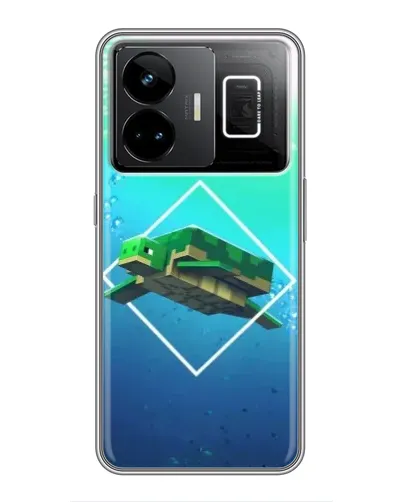 Чехол для Realme GT3 с картинкой «Черепаха Minecraft»
