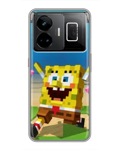 Чохол для Realme GT3 з картинкою «Губка Боб Minecraft» Чохол для Realme GT3 з картинкою «Губка Боб Minecraft»