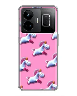 Чехол для Realme GT3 с картинкой «Единороги на розовом» Чехол для Realme GT3 с картинкой «Единороги на розовом»