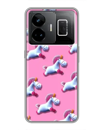 Чехол для Realme GT3 с картинкой «Единороги на розовом»