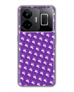 Чехол для Realme GT3 с картинкой «Единороги на фиолетовом»