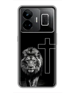 Чехол для Realme GT3 с картинкой «Лев и Крест»