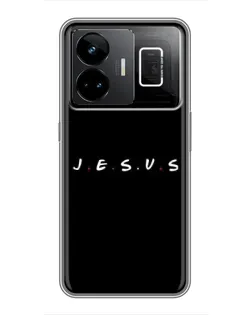 Чехол для Realme GT3 с картинкой «Точки веры J.E.S.U.S.»