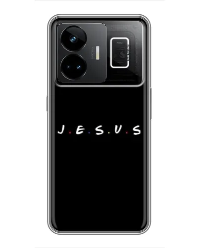 Чехол для Realme GT3 с картинкой «Точки веры J.E.S.U.S.»