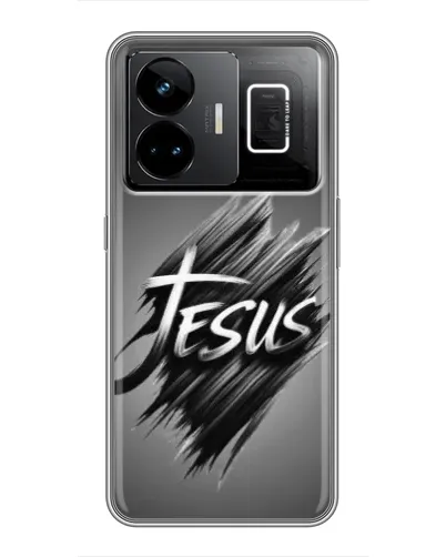 Чехол для Realme GT3 с картинкой «Надпись Jesus Graffiti»