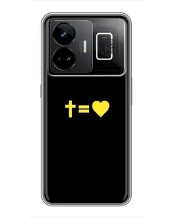 Чехол для Realme GT3 с картинкой «Сердце и Крест»