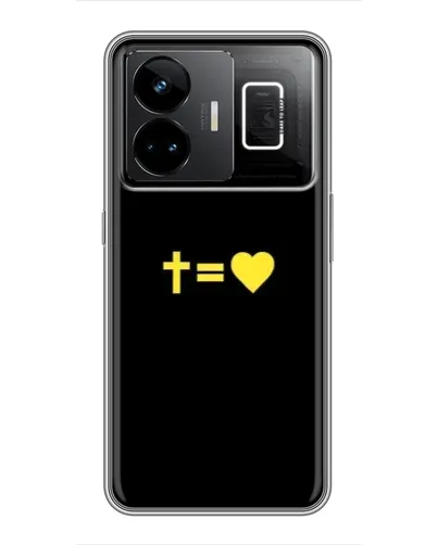 Чехол для Realme GT3 с картинкой «Сердце и Крест»