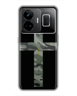 Чехол для Realme GT3 с картинкой «Милитари Крест»