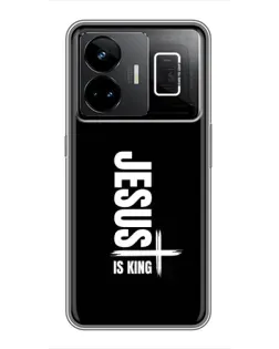 Чехол для Realme GT3 с картинкой «Вертикаль веры Jesus»
