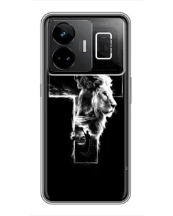 Чехол для Realme GT3 с картинкой «Сияющий крест Jesus»