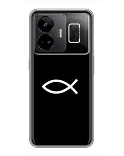 Чехол для Realme GT3 с картинкой «Символ рыбы Jesus»