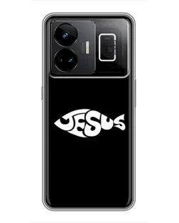 Чехол для Realme GT3 с картинкой «Рыба Jesus»