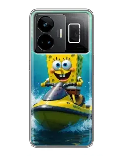 Чехол для Realme GT3 с картинкой «Спанч Боб на гидроцикле» Чехол для Realme GT3 с картинкой «Спанч Боб на гидроцикле»