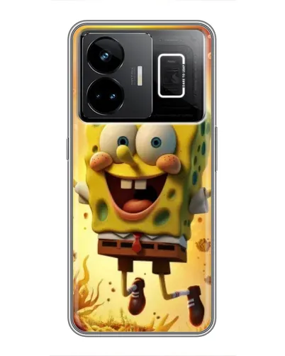 Чехол для Realme GT3 с картинкой «Губка Боб прыгает»