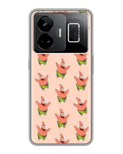 Чехол для Realme GT3 с картинкой «Патрик Стар паттерн»