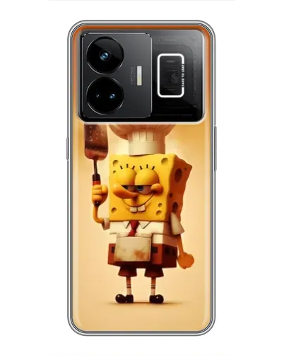 Чехол для Realme GT3 с картинкой «Губка Боб повар»