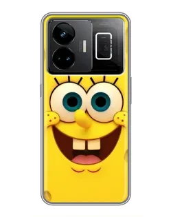 Чехол для Realme GT3 с картинкой «Губка Боб улыбка»