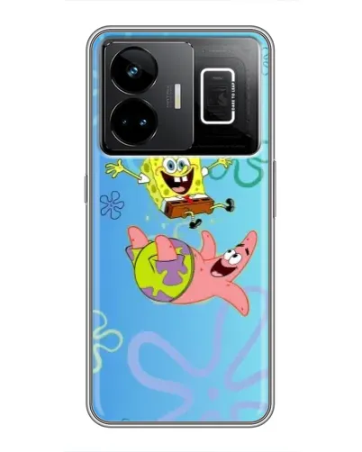 Чехол для Realme GT3 с картинкой «Спанч Боб и Патрик»