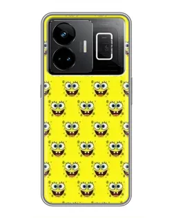 Чехол для Realme GT3 с картинкой «Паттерн Губка Боб»