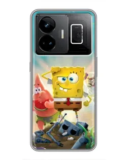 Чехол для Realme GT3 с картинкой «Спанч Боб победитель»