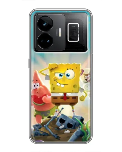Чехол для Realme GT3 с картинкой «Спанч Боб победитель»