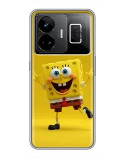 Чехол для Realme GT3 с картинкой «Позитивный Губка Боб»