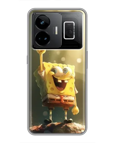 Чехол для Realme GT3 с картинкой «Сияющий Спанч Боб»
