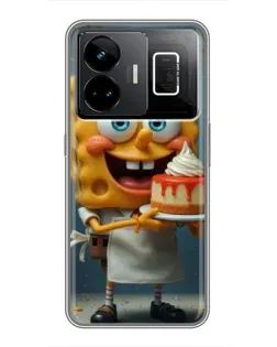Чехол для Realme GT3 с картинкой «Повар Спанч Боб»