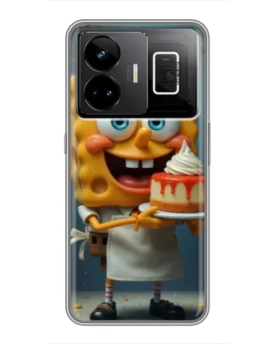 Чехол для Realme GT3 с картинкой «Повар Спанч Боб»