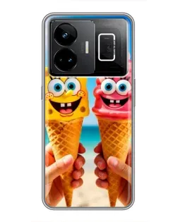 Чехол для Realme GT3 с картинкой «Спанч Боб мороженое»