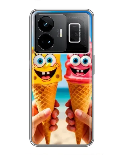 Чехол для Realme GT3 с картинкой «Спанч Боб мороженое»