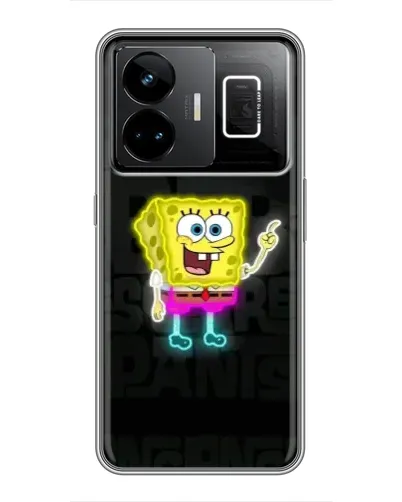 Чехол для Realme GT3 с картинкой «Неоновый Губка Боб»